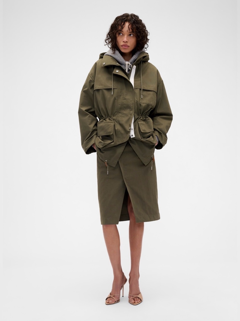 Gap x Victoria Beckham Parka Jacket. Size L/XL